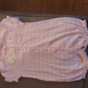 Carter  Baby 1 piece pink and white 9m